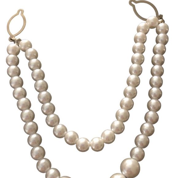 Vintage 1960s Faux Pearl Beaded Cardigan Sweater Clip - Picture 8 of 8